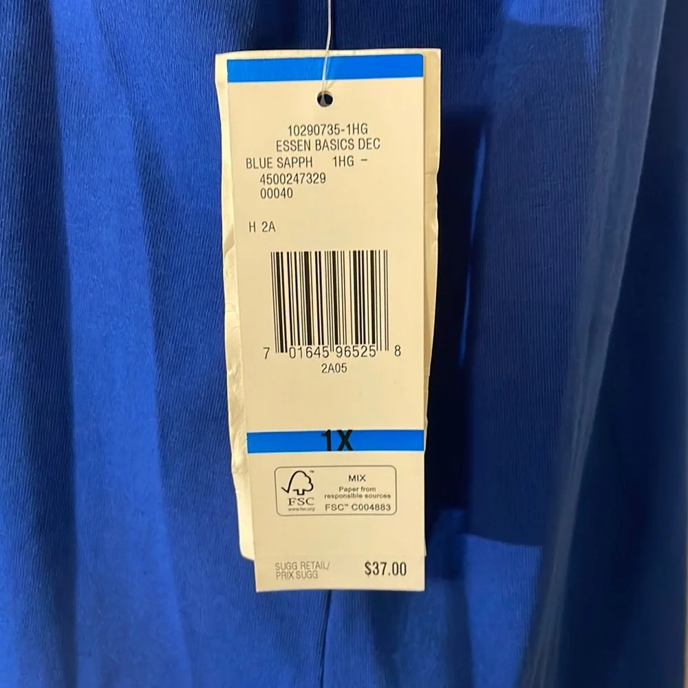 Jones New York total blue scoop neck tank top - Picture 5 of 7